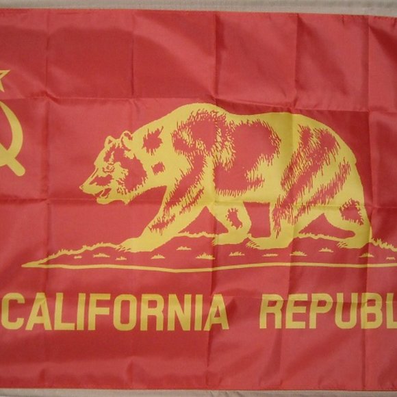The Peoples Republic of California 3'x5' Red Communist Flag Marx Socialism - Picture 2 of 2